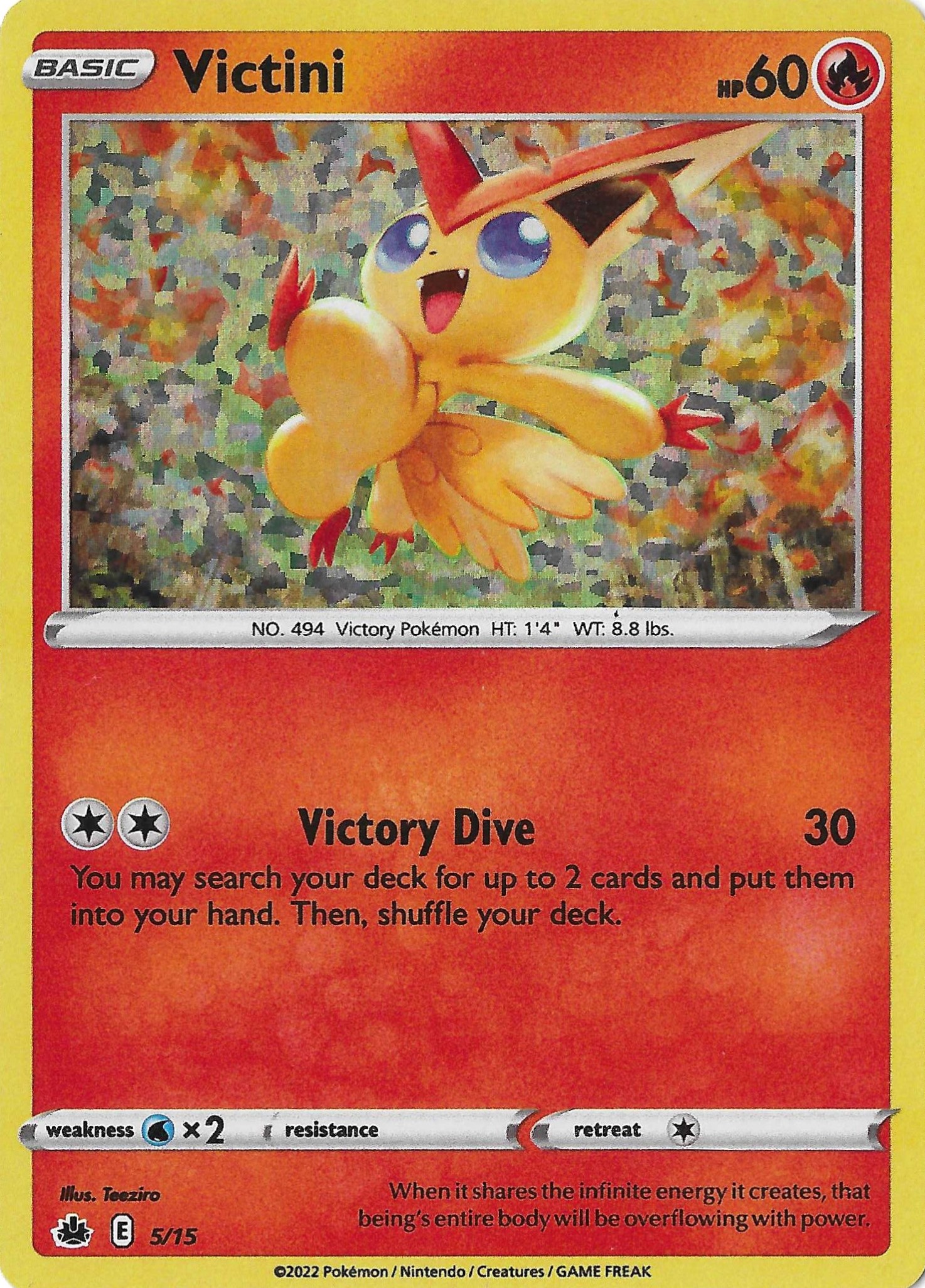 Victini 5/15 Holo Pokemon McDonalds 2022 NM