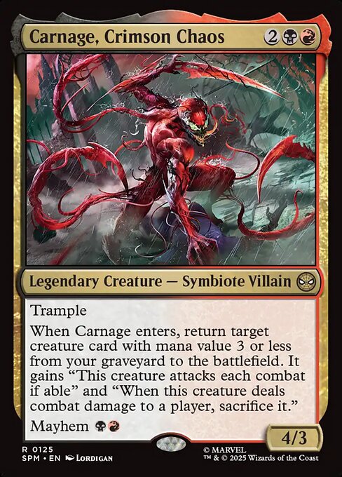 Carnage, Crimson Chaos 0125 Rare