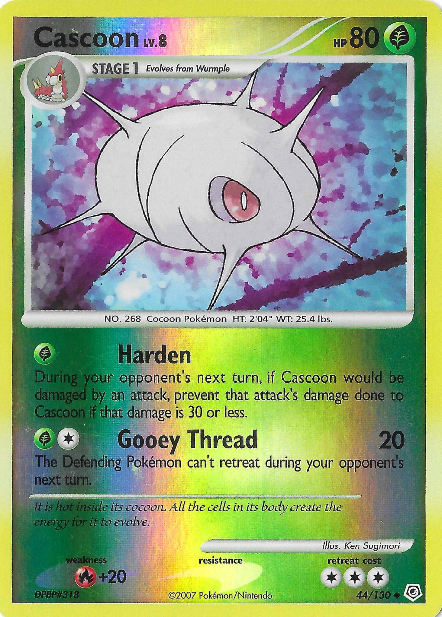 Cascoon-44-130-Diamond-Pearl-Base-Set-Reverse-Holo.jpg Cascoon 44/130 Diamond & Pearl Base Set Reverse Holo NM