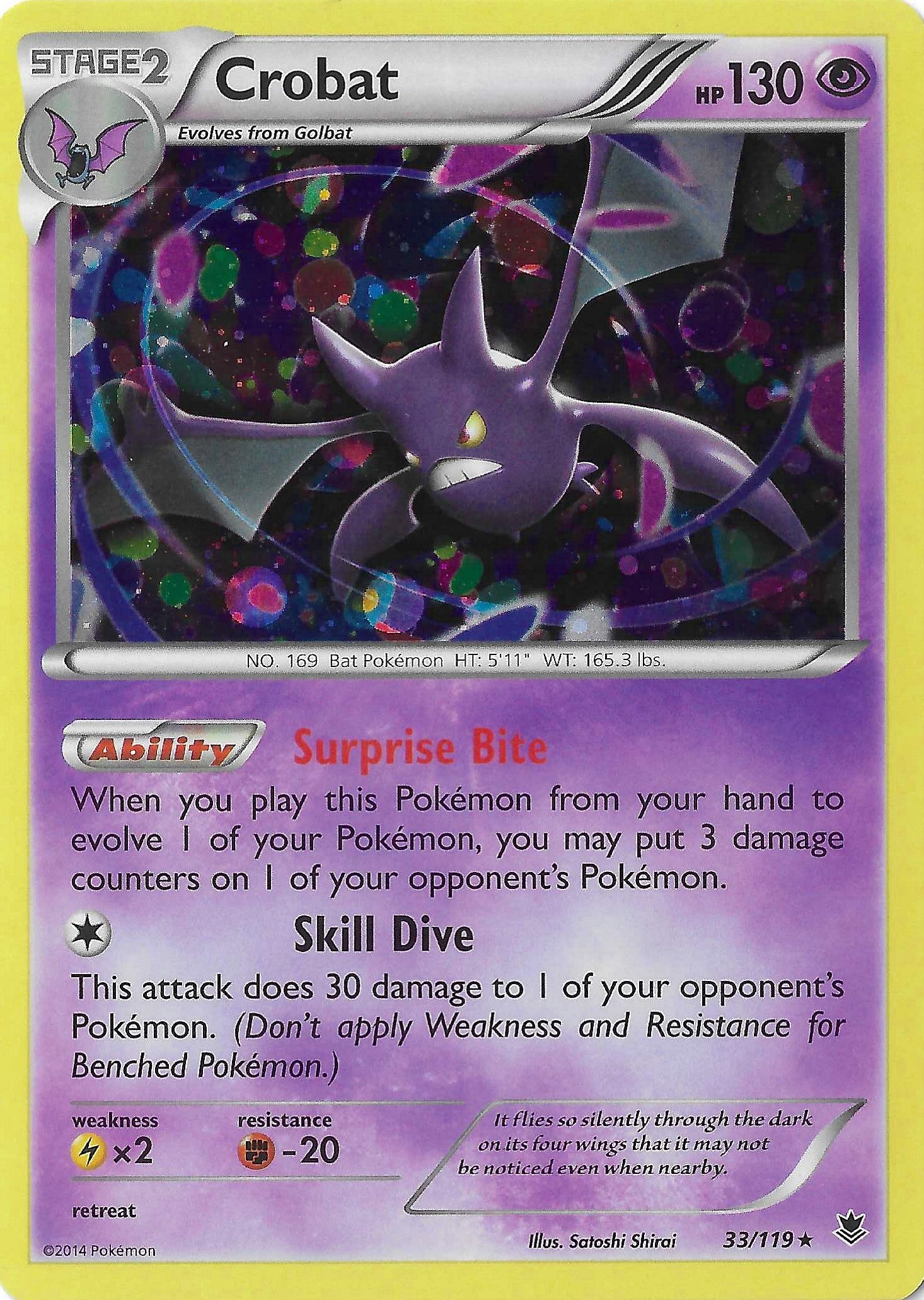 Crobat 33/119 XY Phantom Forces Holo NM