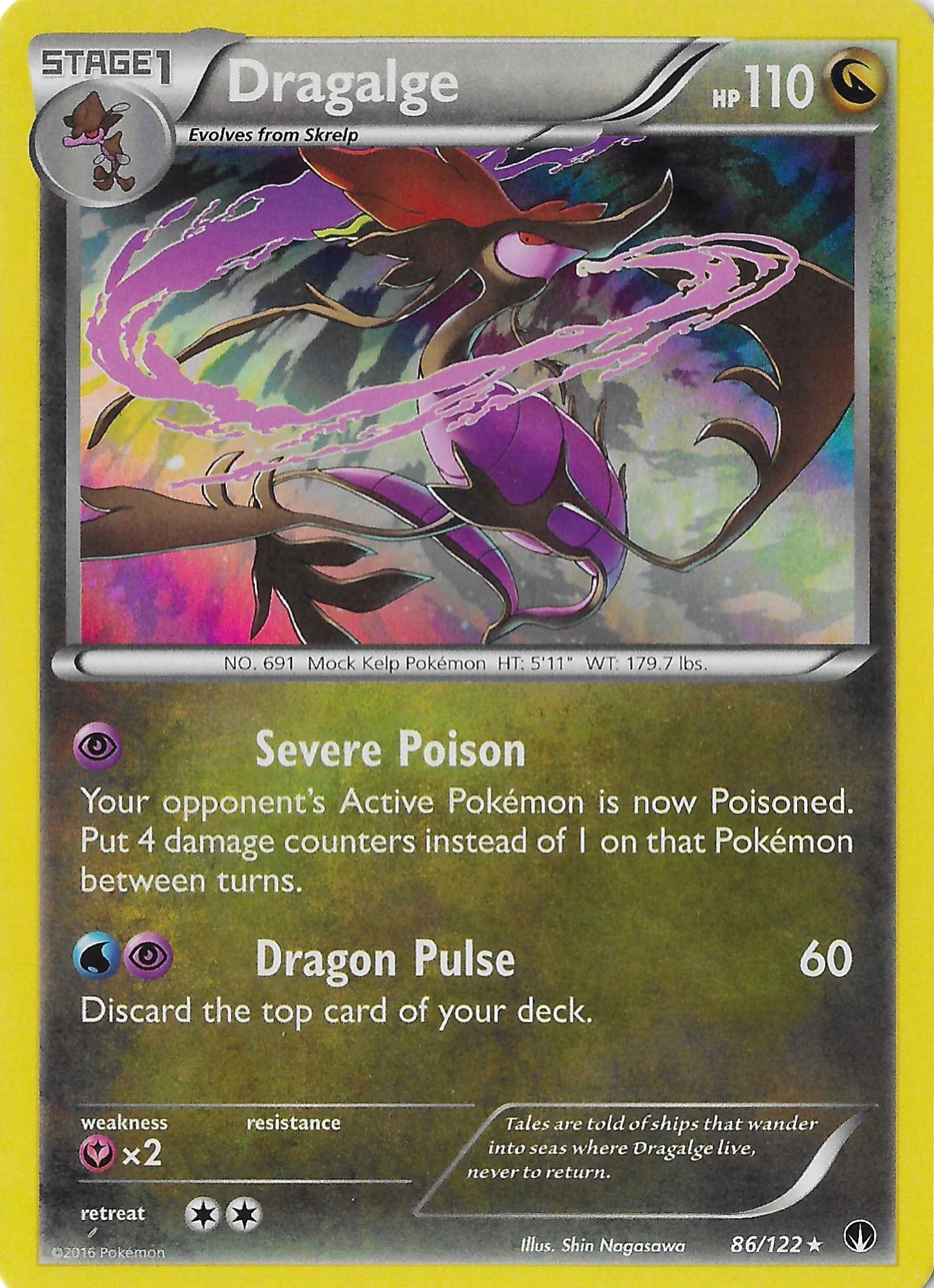 Dragalge 86/122 XY Breakpoint Holo Rare NM