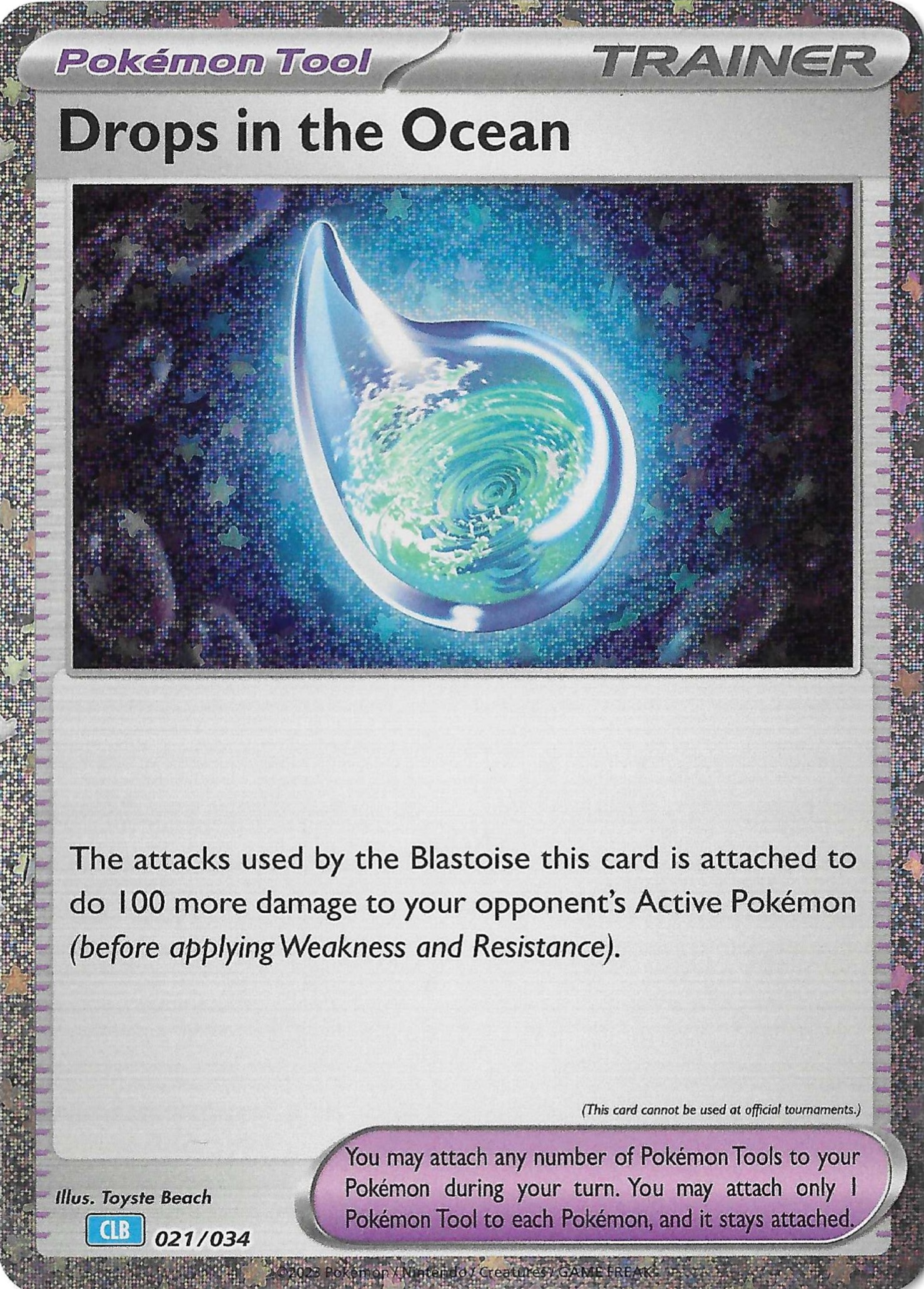 Drops in the Ocean 021/034 CLB Pokemon TCG Classic: Blastoise NM