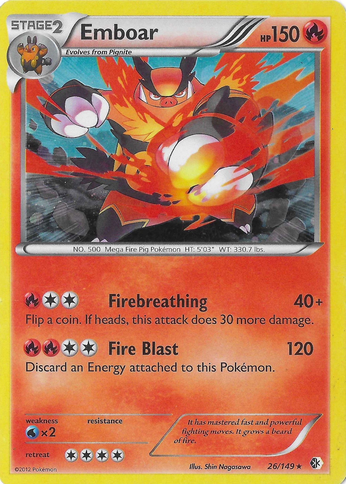 Emboar 26/149 BW Boundaries Crossed Holo LP