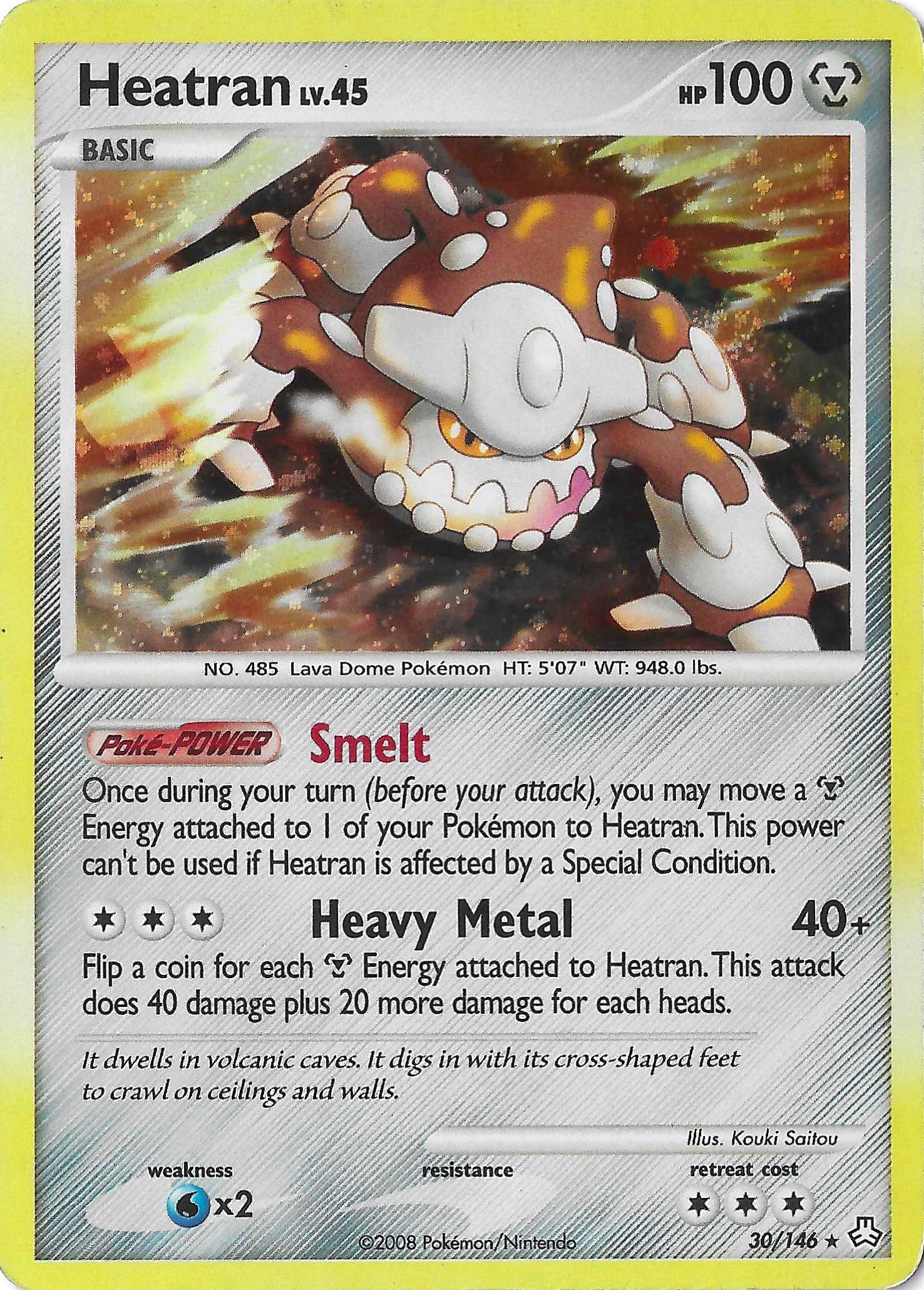 Heatran 30/146 DP Legends Awakened Holo LP