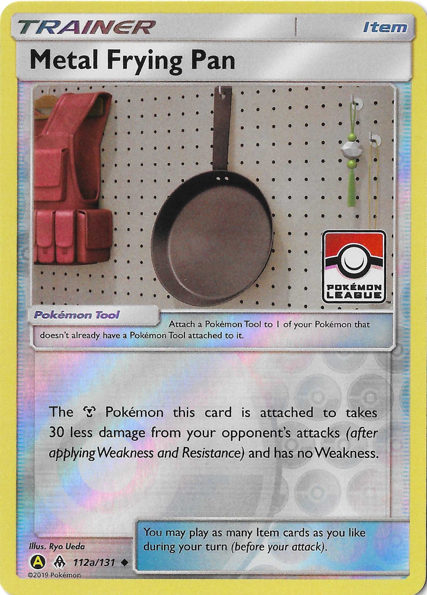 Metal Frying Pan 112a/131 Reverse Holo SM Forbidden Light Pokemon League NM