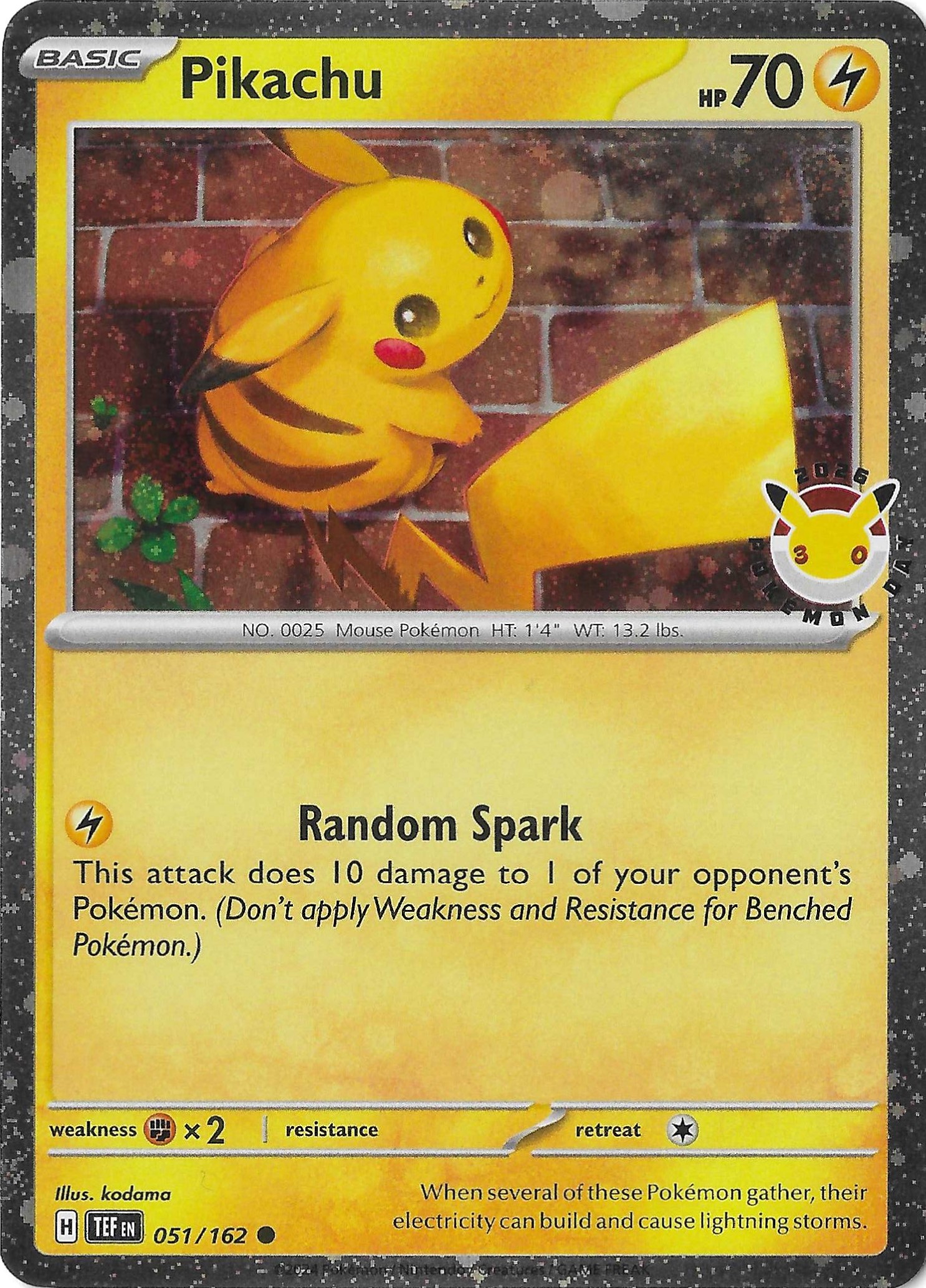 Pikachu-051162-SV-Temporal-Forces-30th-Anniversary-Stamped-2026.jpg Pikachu 051/162 SV Temporal Forces 30th Anniversary Stamped 2026 NM