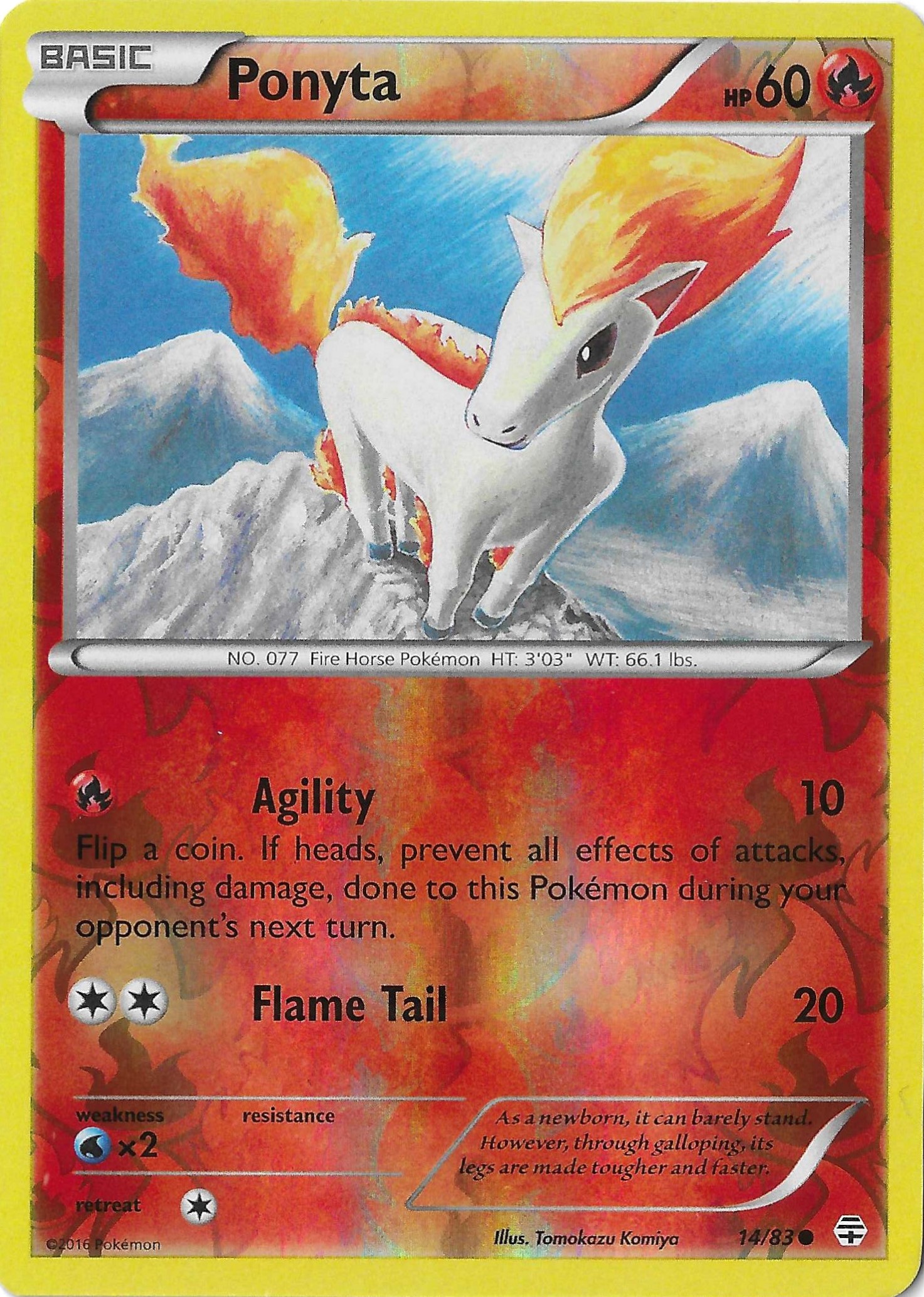 Ponyta-14-83-YX-Generations-Reverse-Holo.jpg Ponyta 14/83 YX Generations Reverse Holo NM