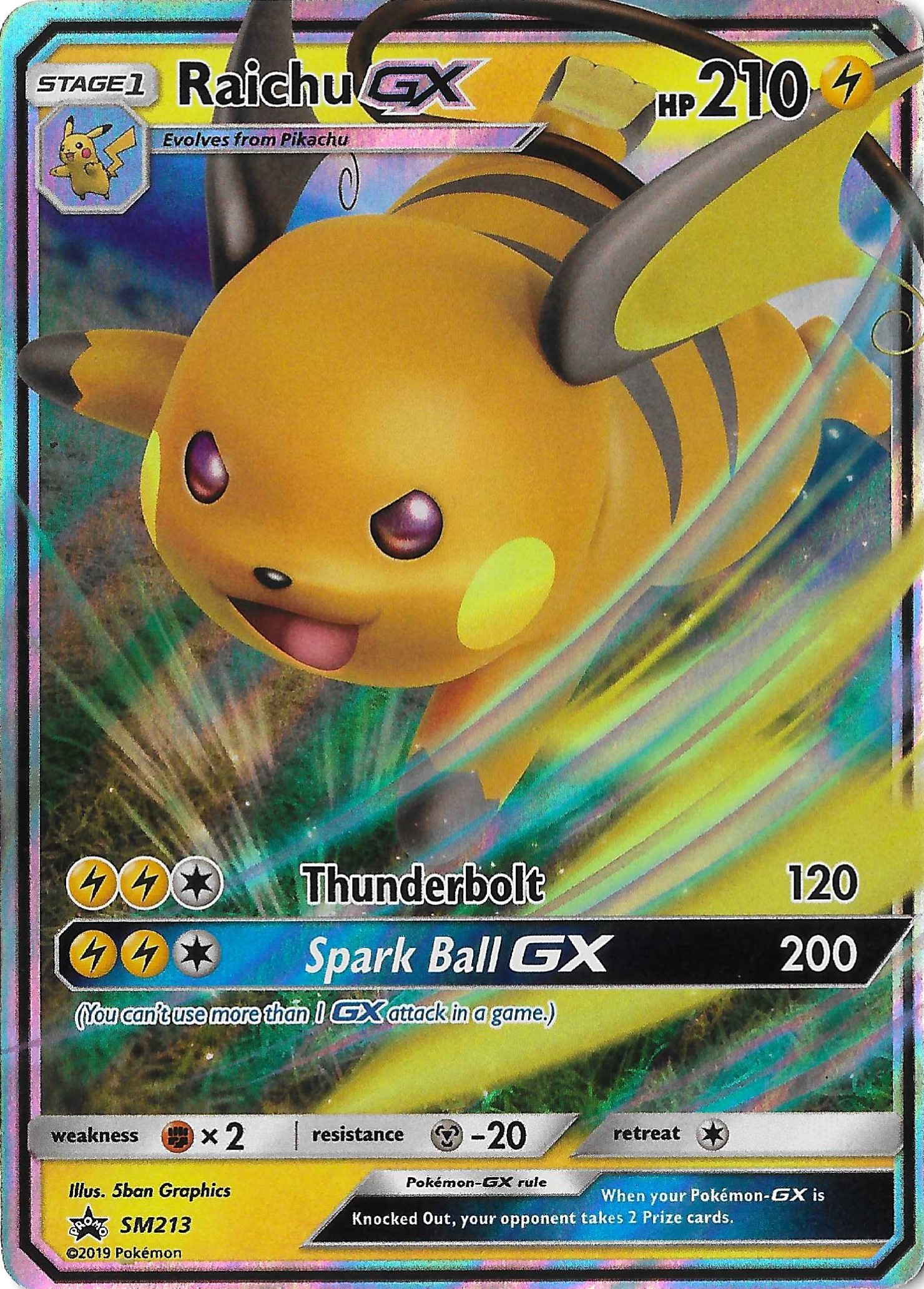 Raichu-GX-SM213-Black-Star-Promo-NM.jpg Raichu GX SM213 Black Star Promo NM