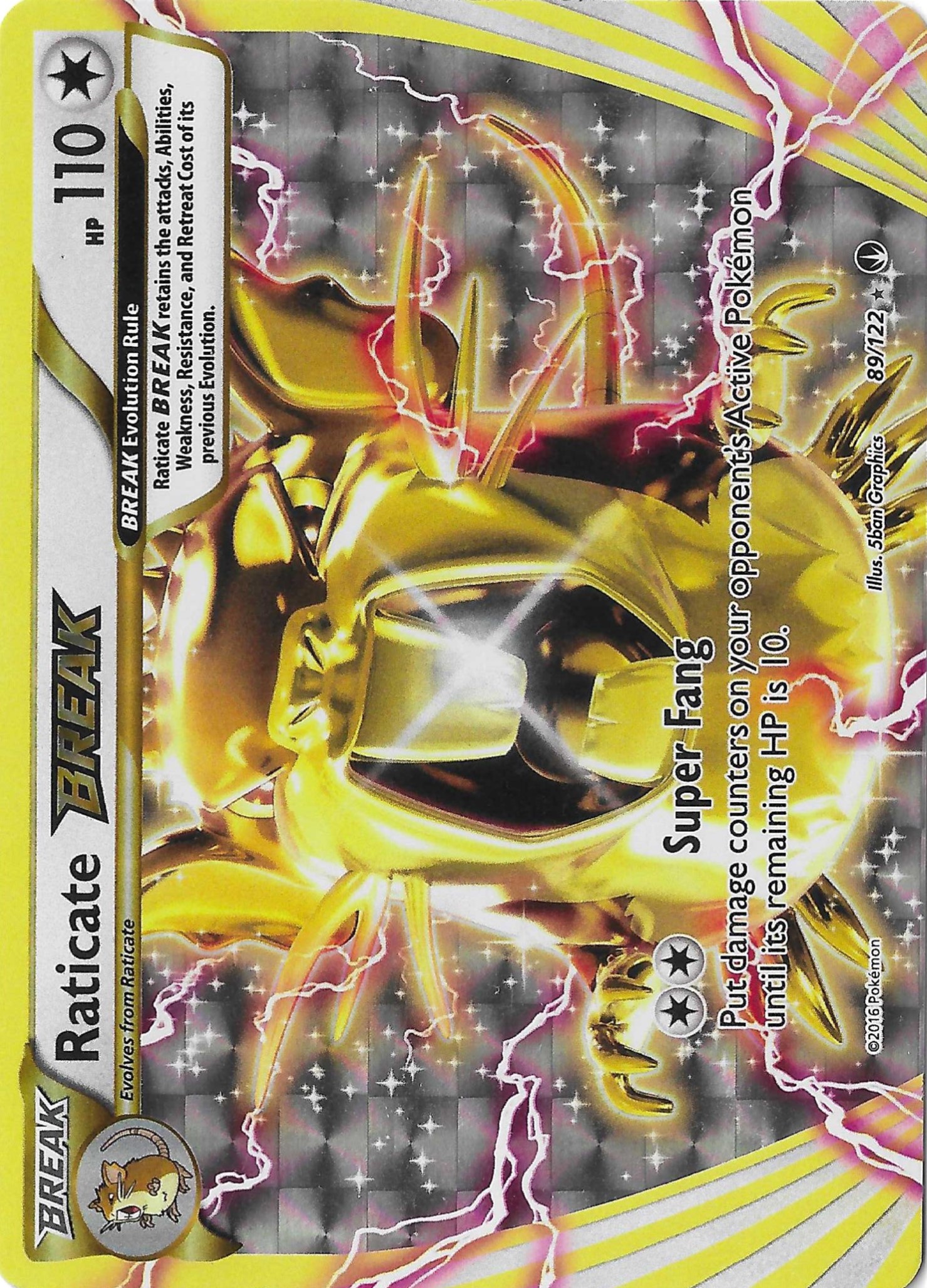 Raticate BREAK 89/122 XY BREAKpoint Holo NM