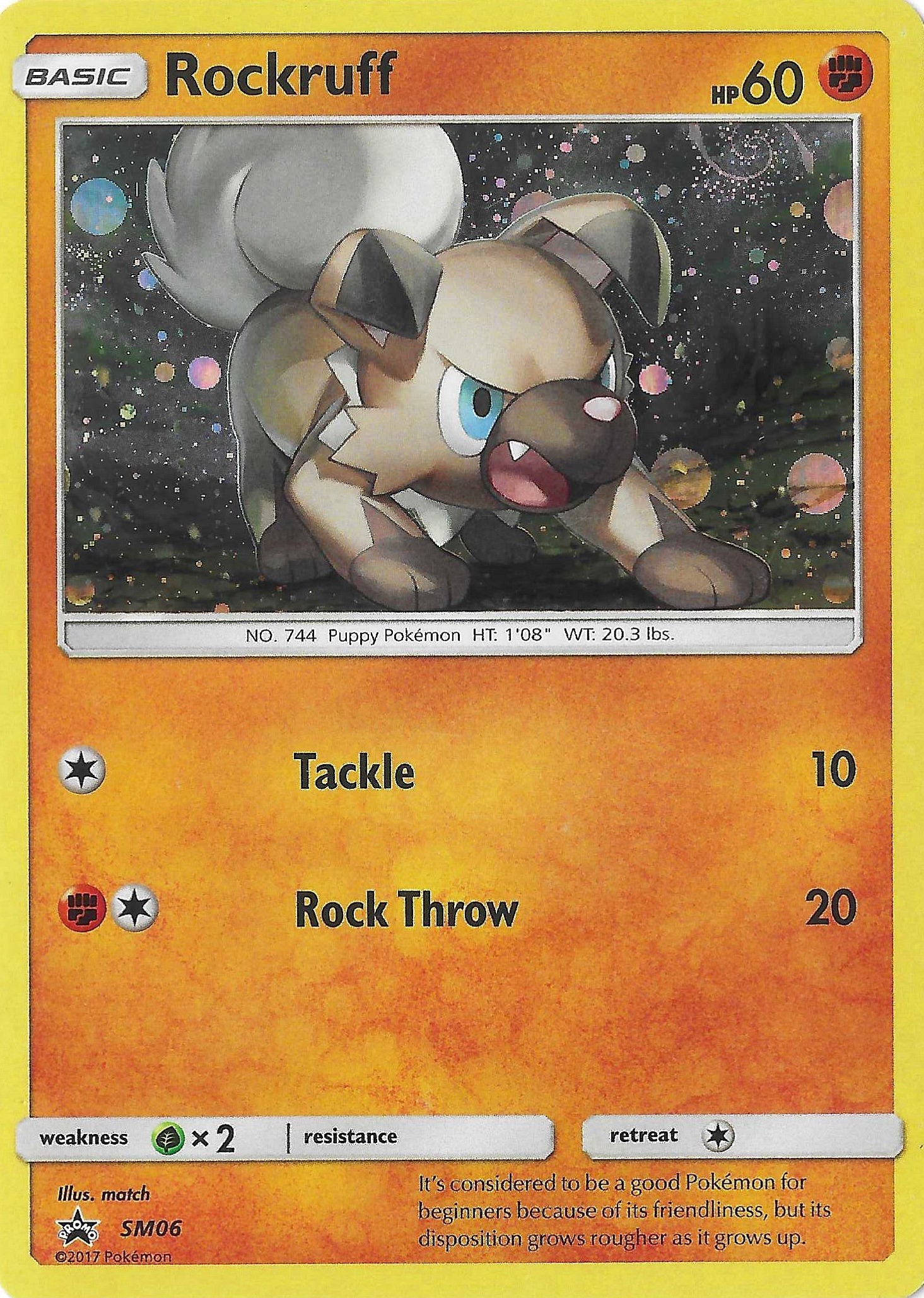 Rockruff SM06 Holo SM Promo LP (Cosmos Swirl)
