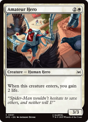 Amateur Hero 0001 Marvel's Spider-Man Eternal Foil NM