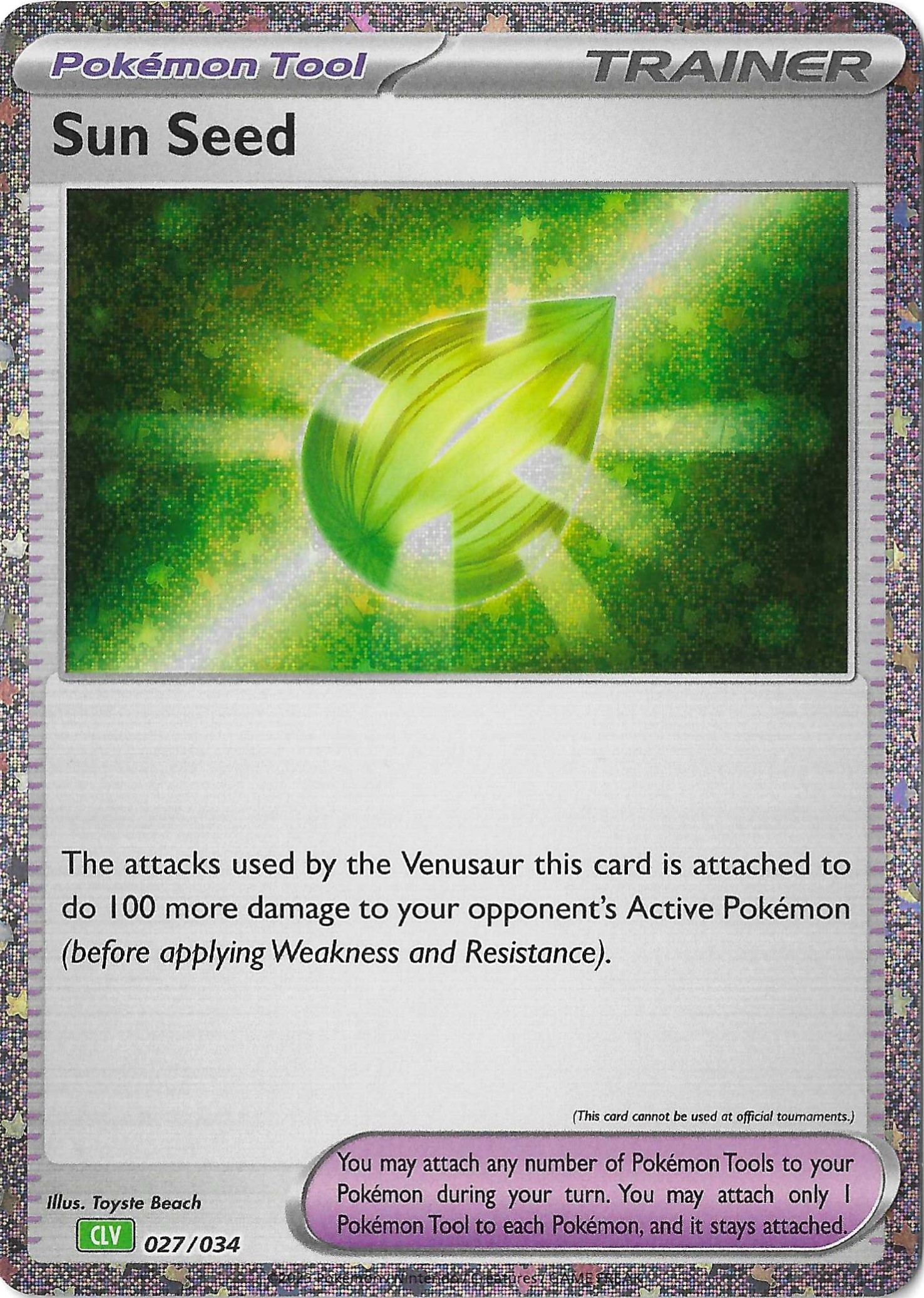 Sun Seed 027/034 CLV Pokemon TCG Classic: Venusaur Deck NM