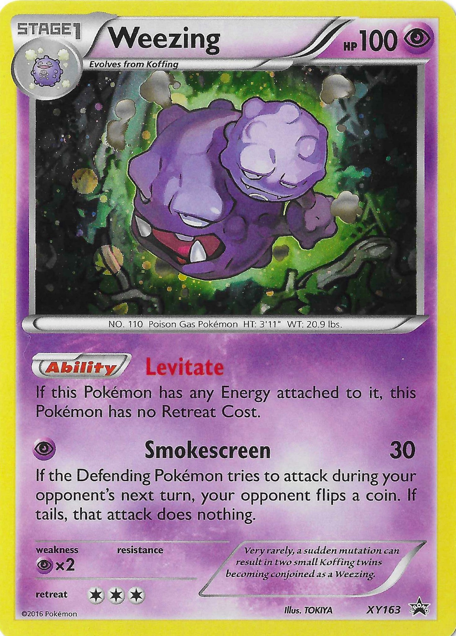 Weezing-XY163-Black-Star-Promo-Cosmos-Holo-NM.jpg Weezing XY163 Black Star Promo Cosmos Holo NM