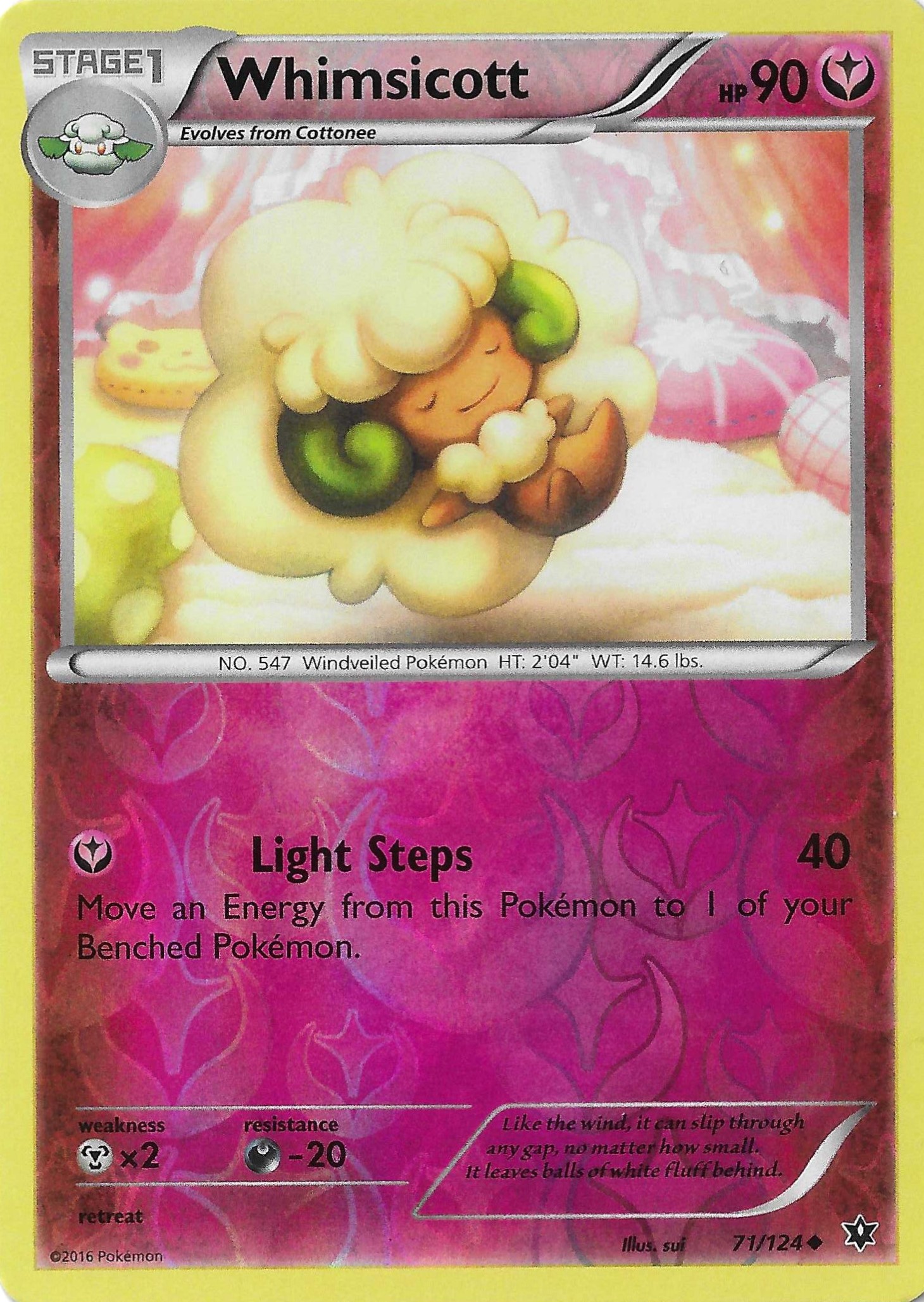 Whimsicott-71-124-XY-Fates-Collide-Reverse-Holo.jpg Whimsicott 71/124 XY Fates Collide Reverse Holo NM
