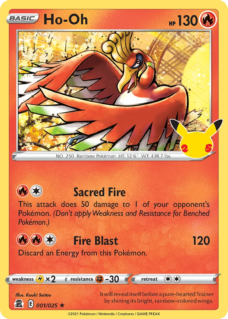 Ho-Oh 001/025 Rare