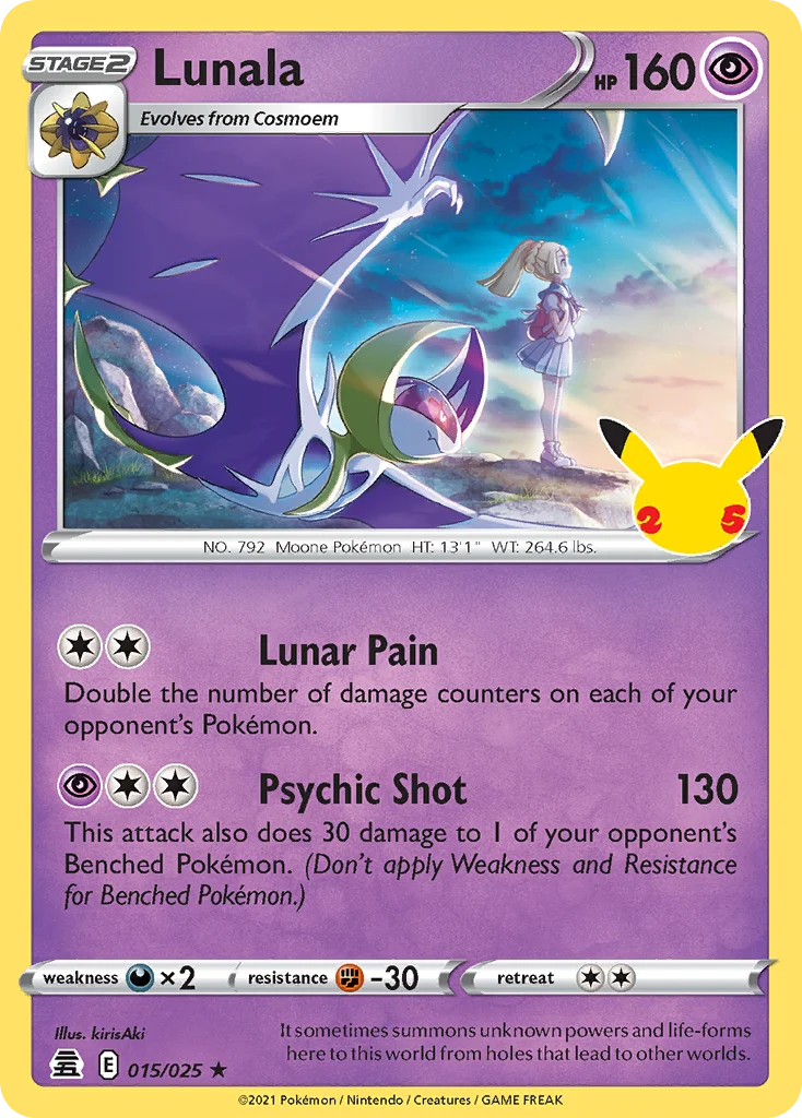 Lunala 015/025 Rare holo