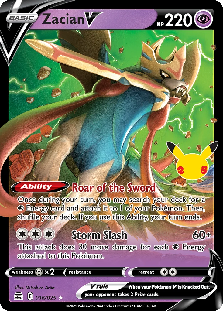 Zacian V 016/025 Rare holo v