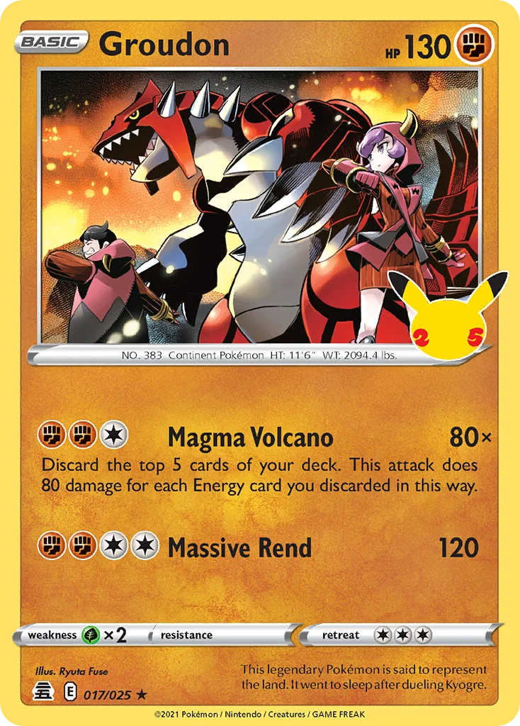 Groudon 017/025 Rare