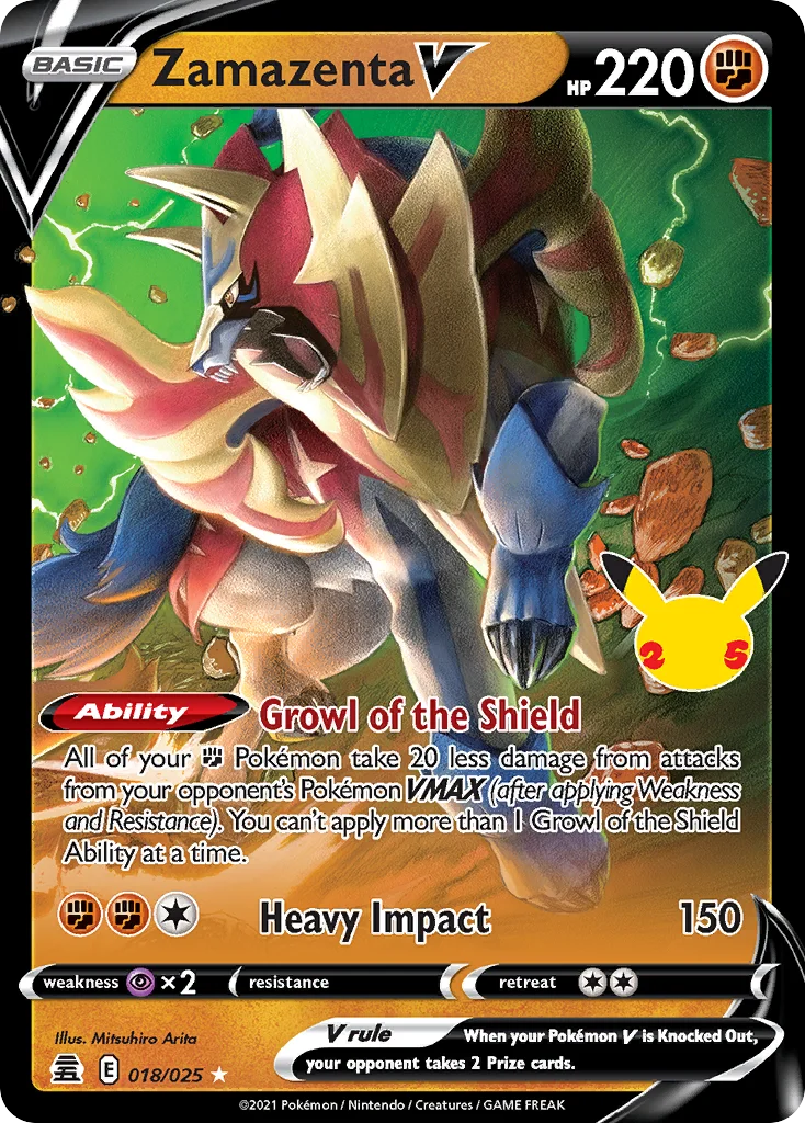Zamazenta V 018/025 Rare holo v