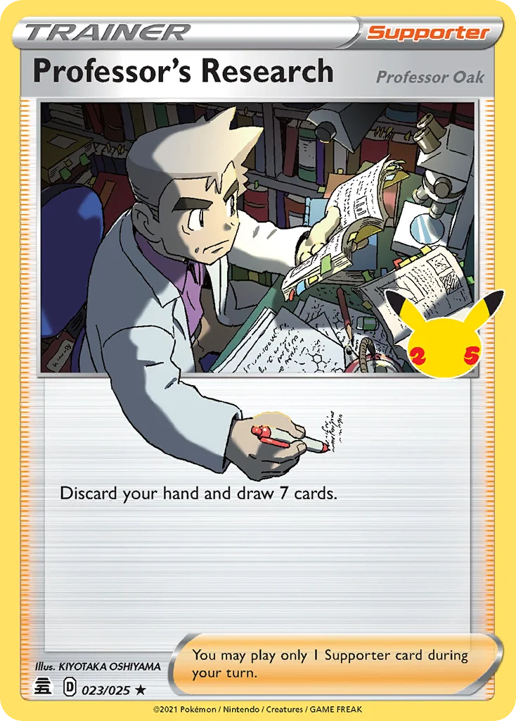 Professor's Research (Professor Oak) 023/025 Rare holo