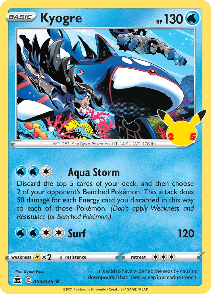 Kyogre 003/025 Rare