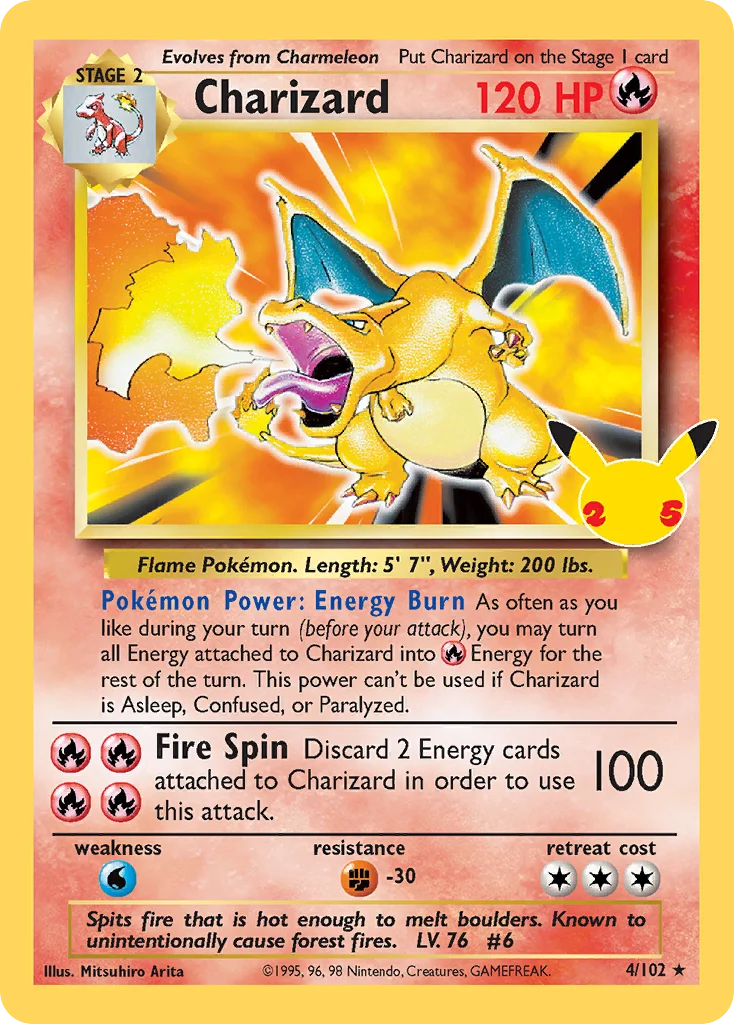 cel25c-4_a Charizard 4/102 Classic collection