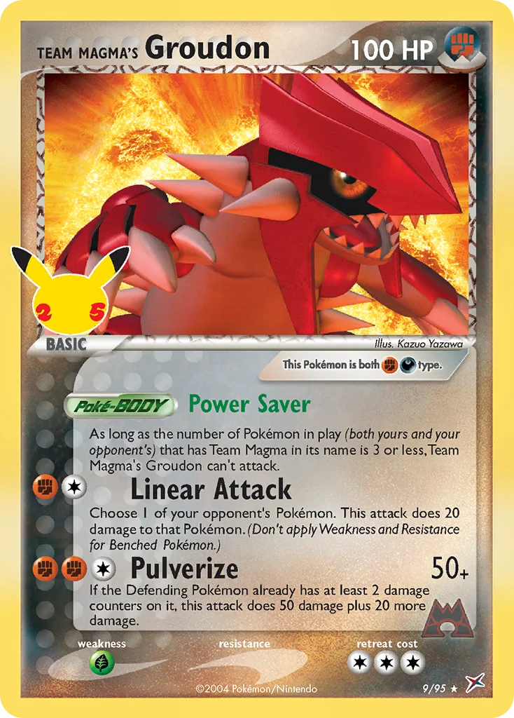 Team Magma's Groudon 9/95 Classic collection