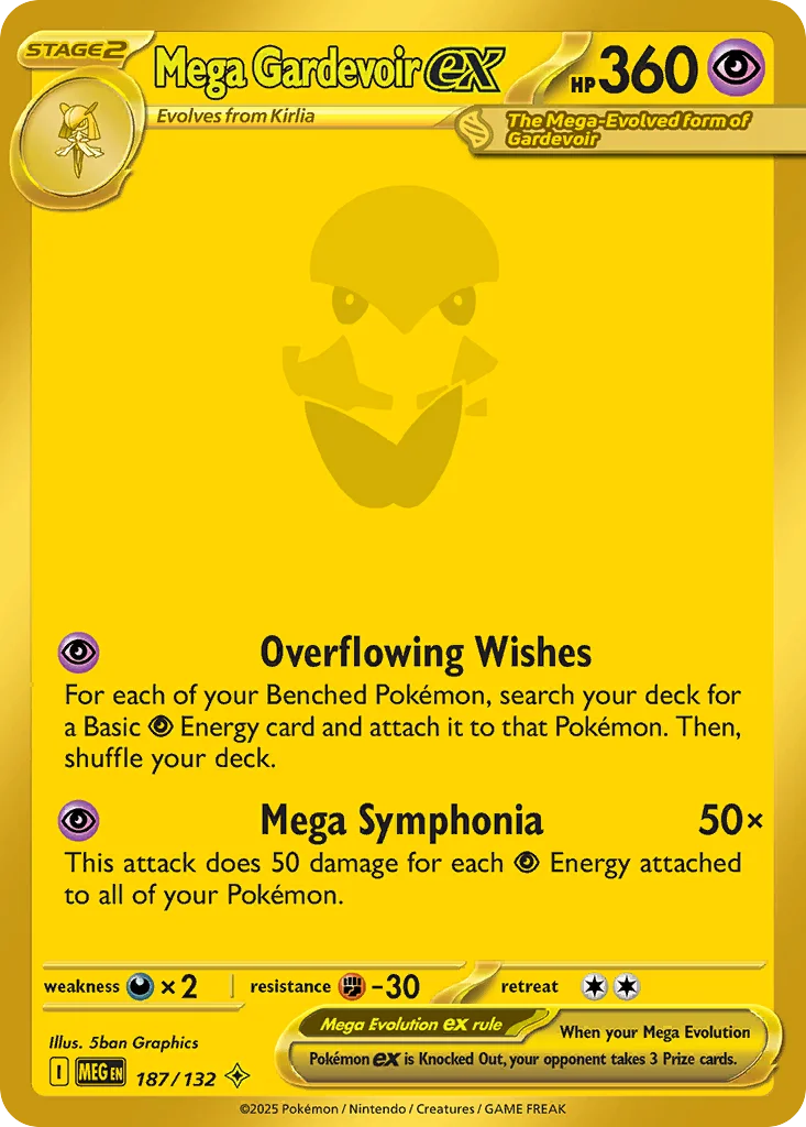 Mega Gardevoir ex 187/132 Mega hyper rare