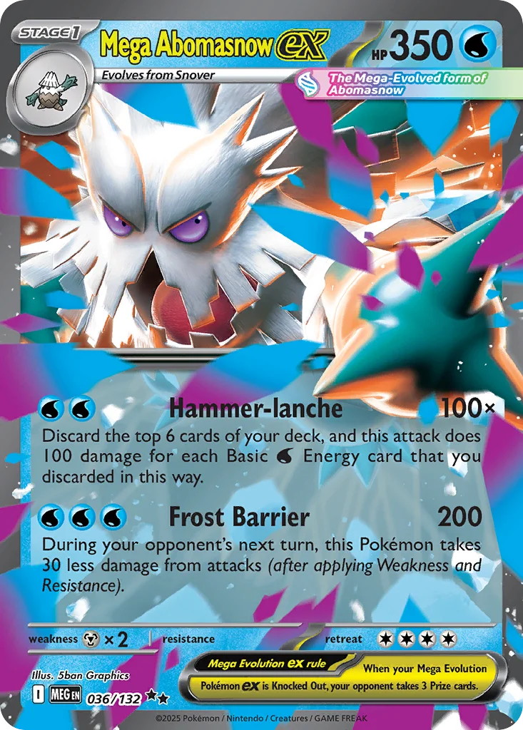 me1-36 Mega Abomasnow ex 036/132 Double rare