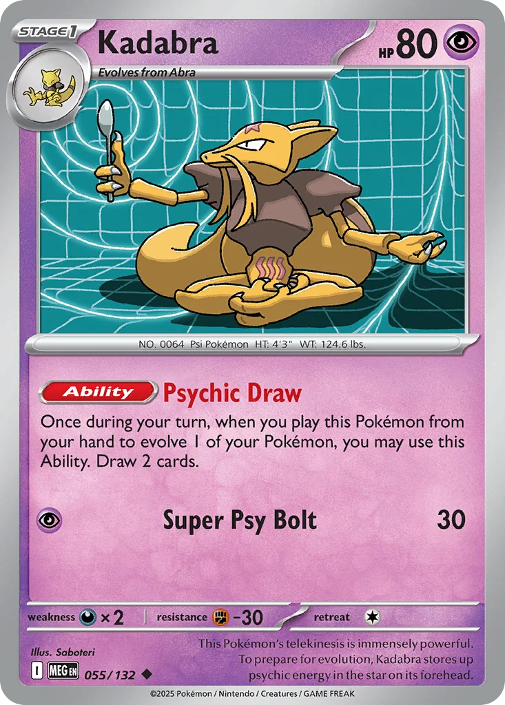 me1-55 Kadabra 055/132 Uncommon