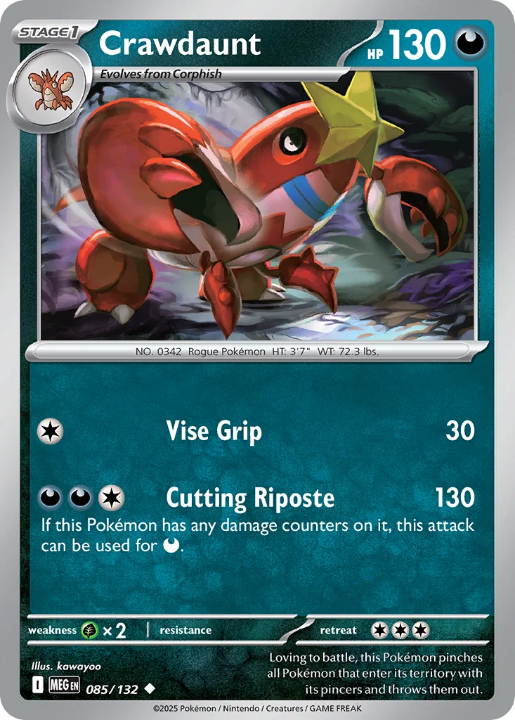 me1-85 Crawdaunt 085/132 Uncommon