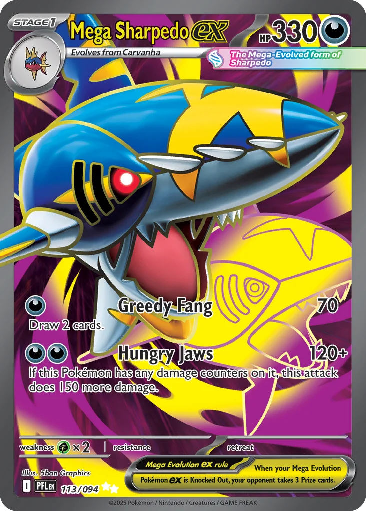 Mega Sharpedo ex 113/094 Ultra rare