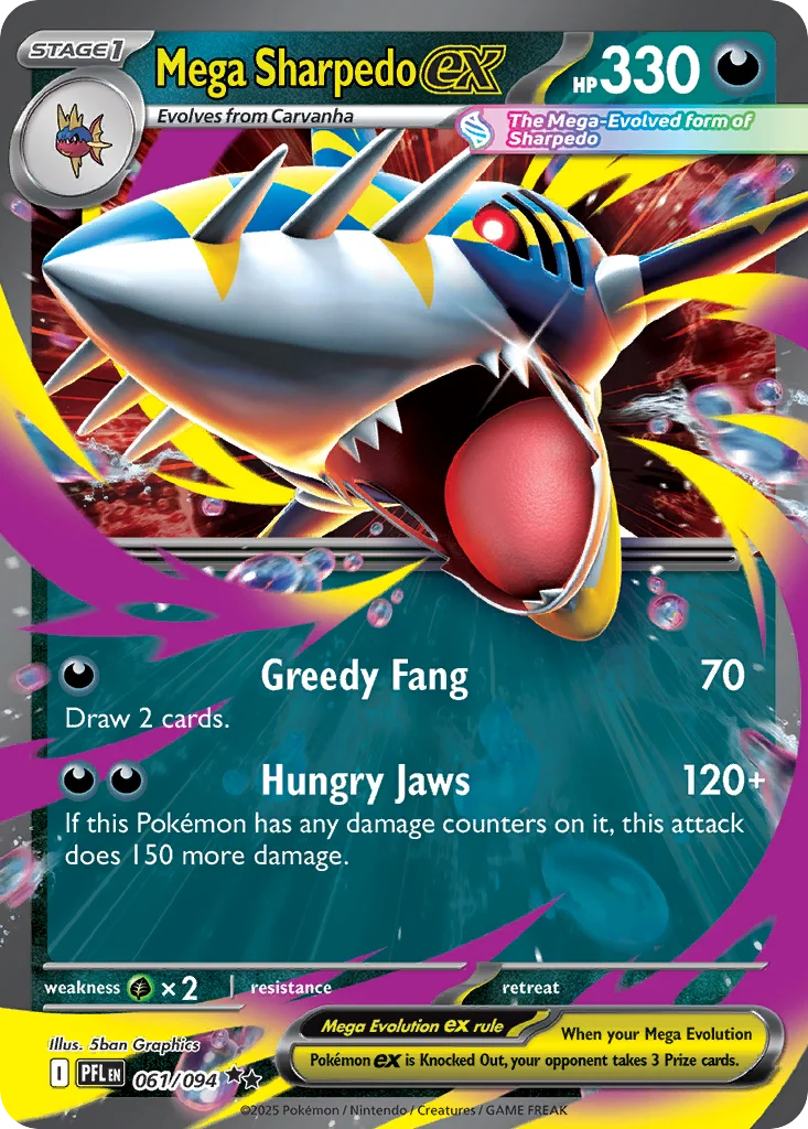 Mega Sharpedo ex 061/094 Double rare