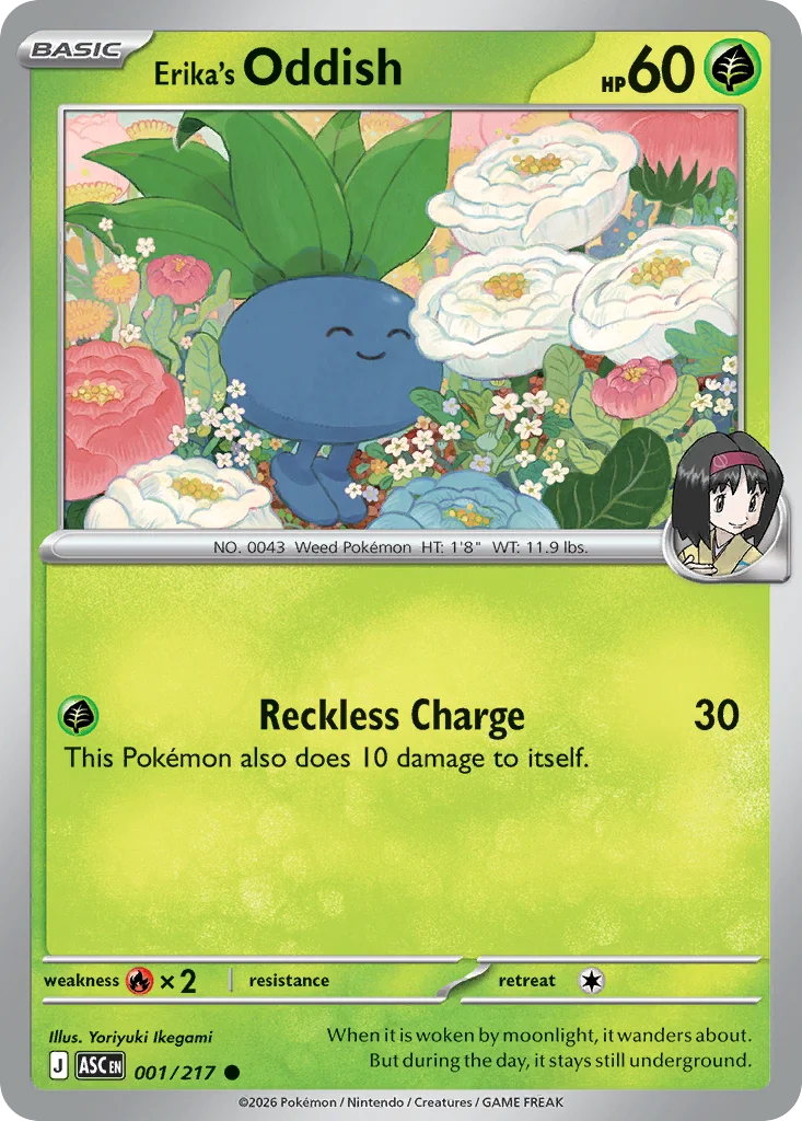 me2pt5-1 Erika's Oddish 001/217 Common