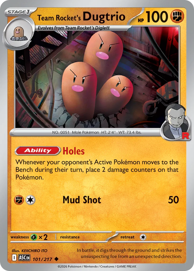 me2pt5-101 Team Rocket's Dugtrio 101/217 Uncommon