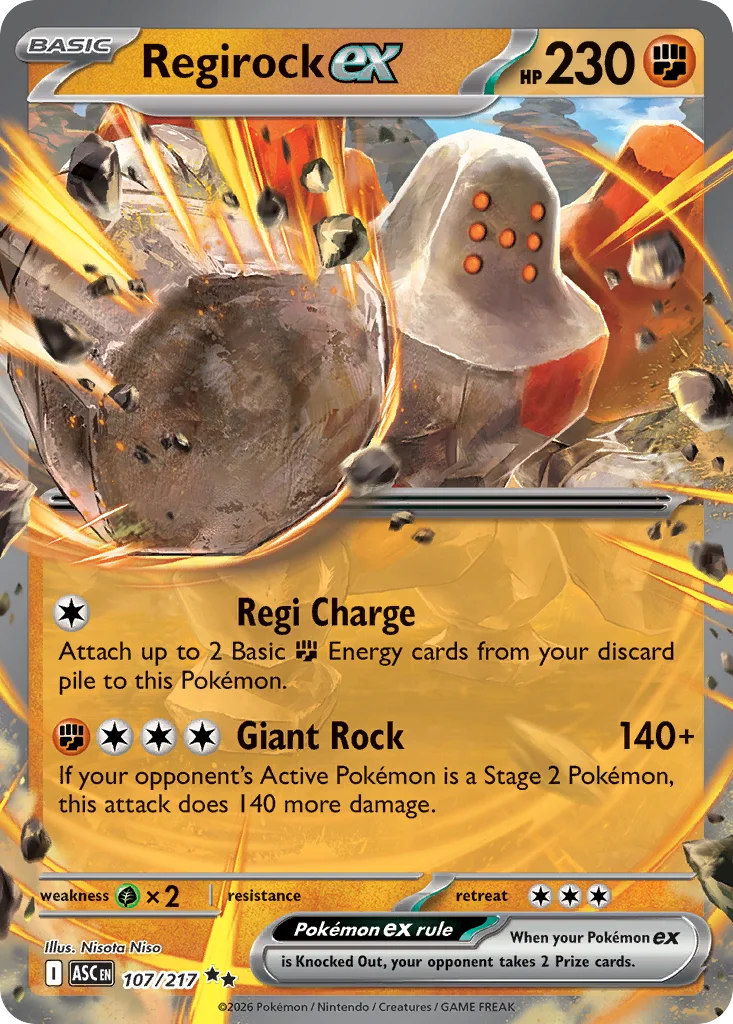 Regirock ex 107/217 Double rare