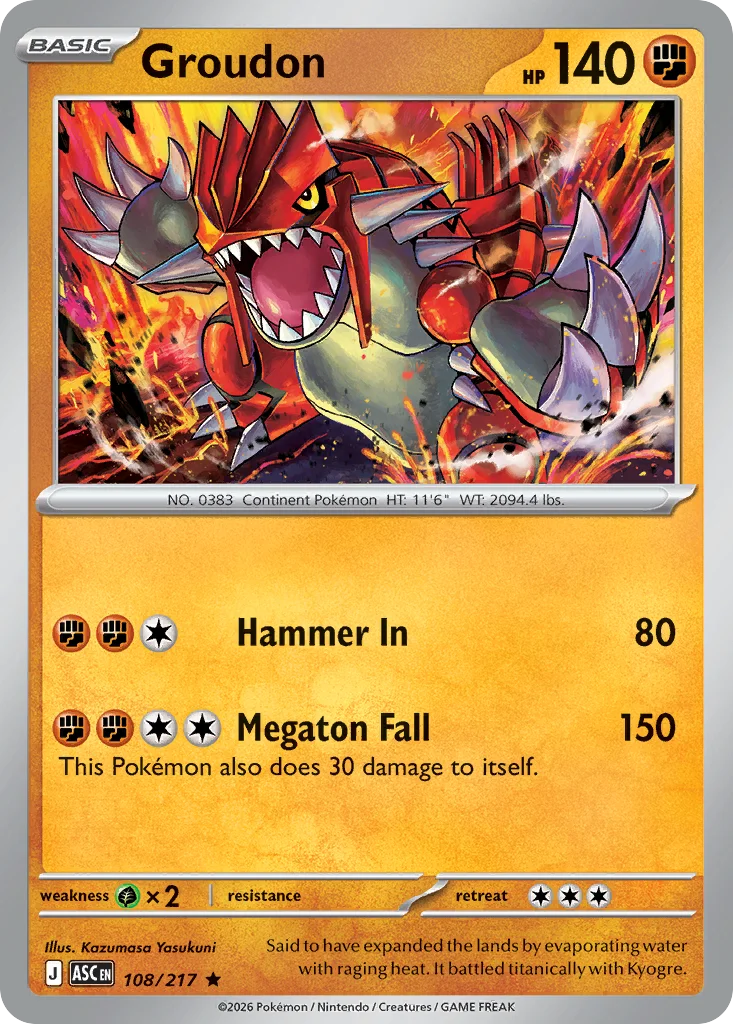 me2pt5-108 Groudon 108/217 Rare