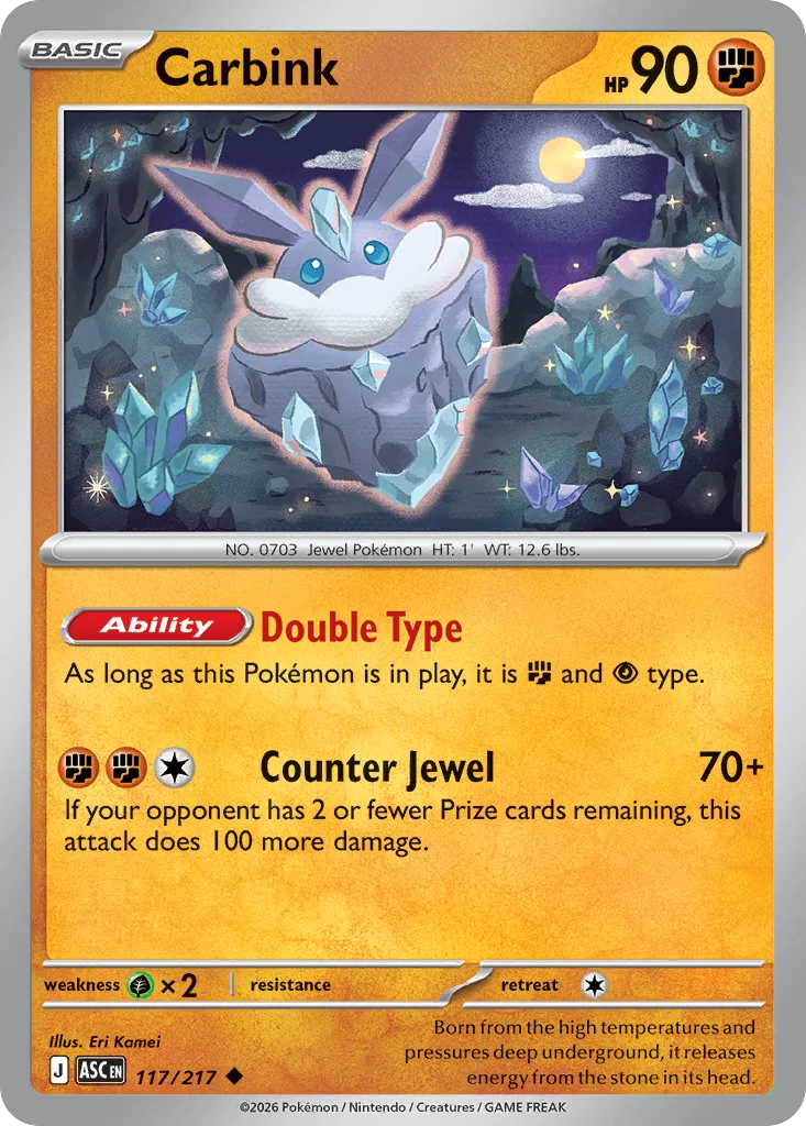 me2pt5-117 Carbink 117/217 Uncommon
