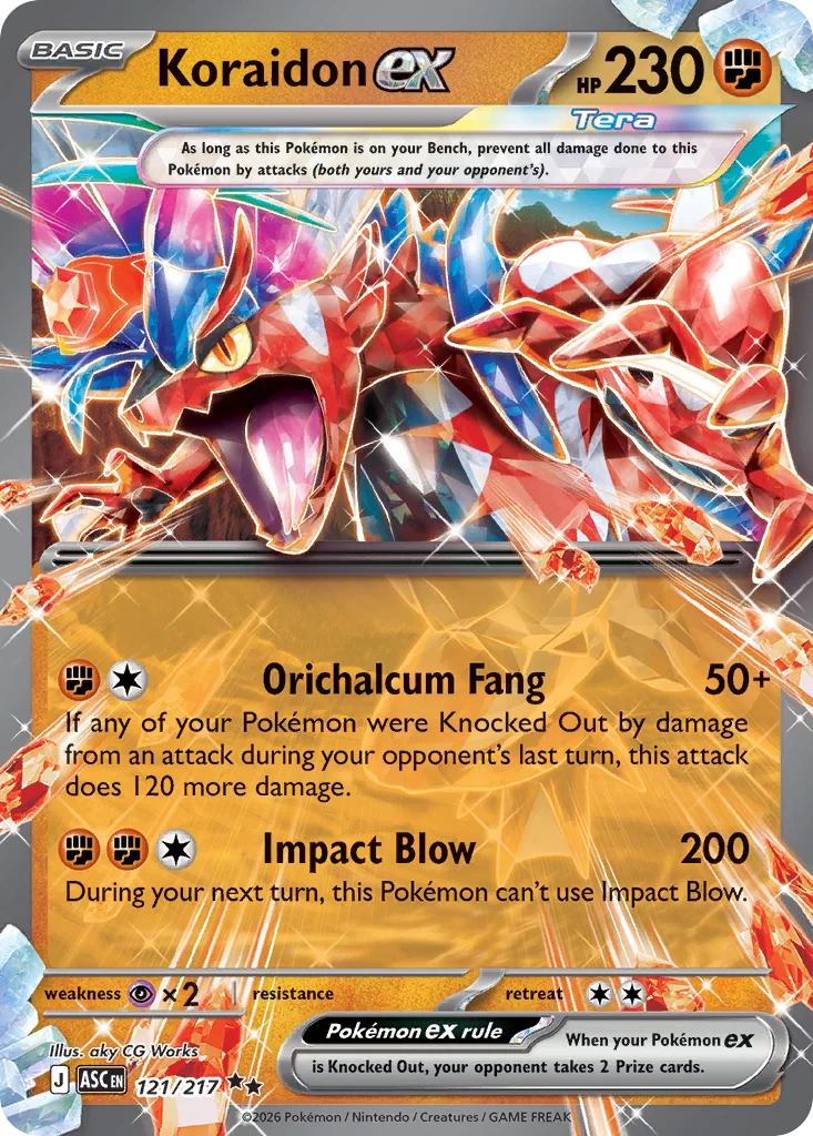me2pt5-121 Koraidon ex 121/217 Double rare