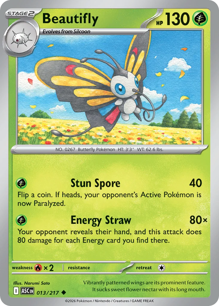 me2pt5-13 Beautifly 013/217 Uncommon