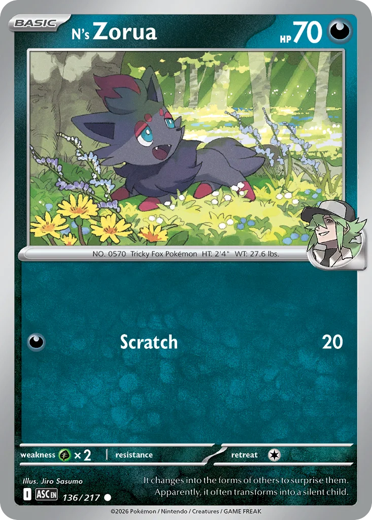 me2pt5-136 N's Zorua 136/217 Common