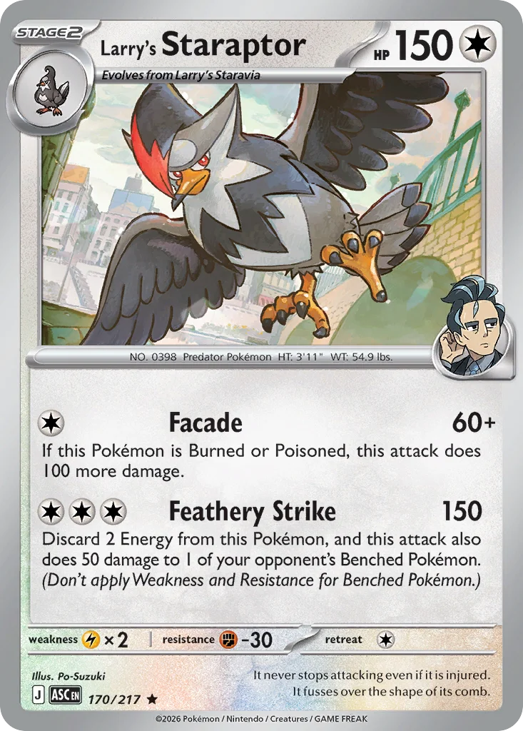me2pt5-170 Larry's Staraptor 170/217 Rare