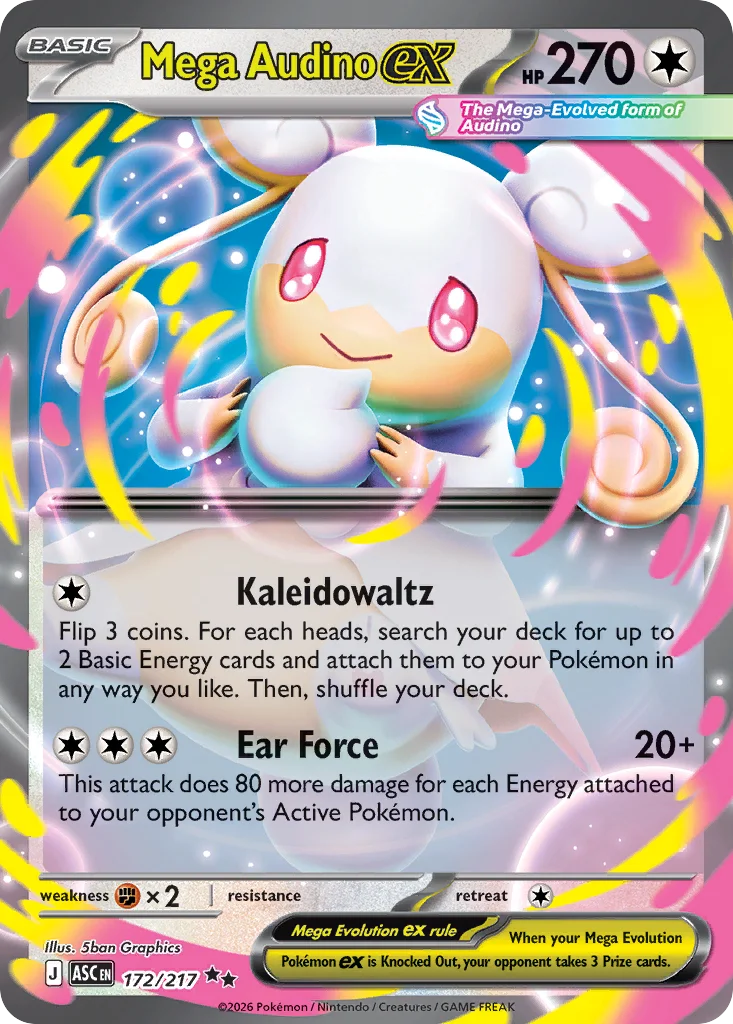 me2pt5-172 Mega Audino ex 172/217 Double rare