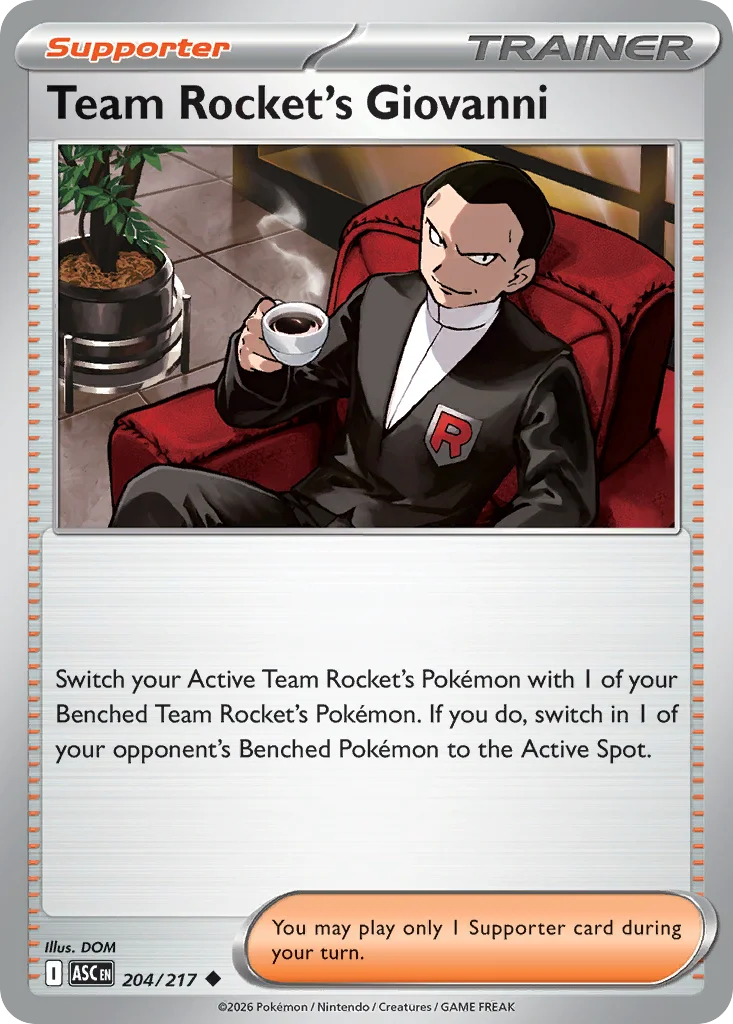 Team Rocket's Giovanni 204/217 Uncommon