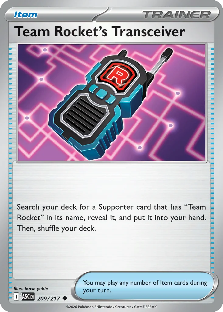 Team Rocket's Transceiver 209/217 Uncommon