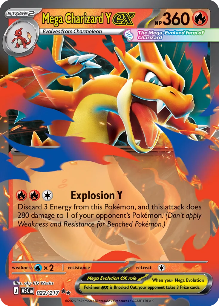 me2pt5-22 Mega Charizard Y ex 022/217 Double rare