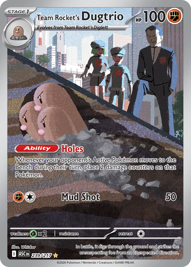 me2pt5-239 Team Rocket's Dugtrio 239/217 Illustration rare