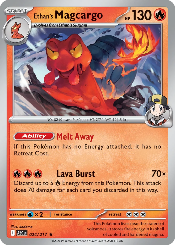 me2pt5-24 Ethan's Magcargo 024/217 Rare