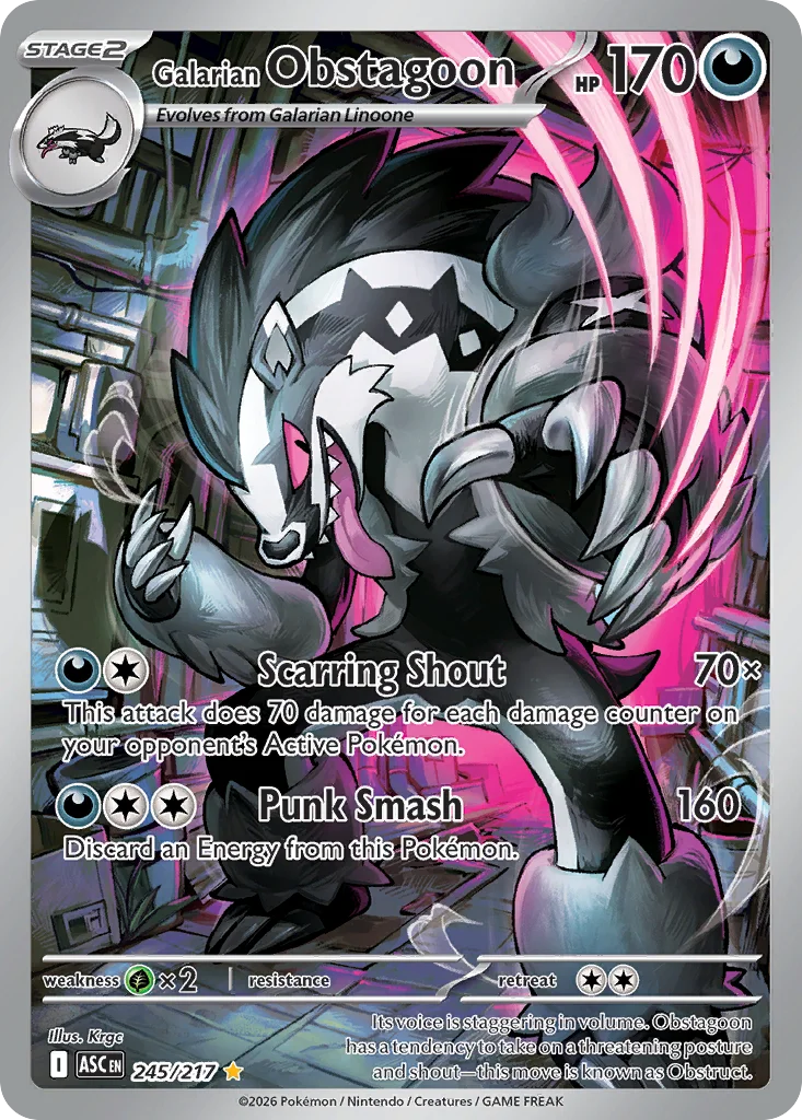 Galarian Obstagoon 245/217 Illustration rare