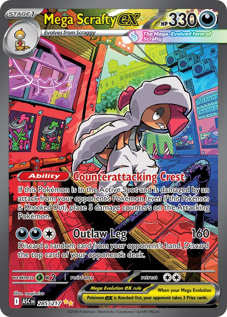 Mega Scrafty ex 285/217 Special illustration rare